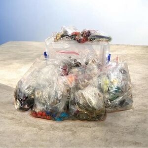 5lbs of mystery junk/scrap jewelry lot for Craft and repair